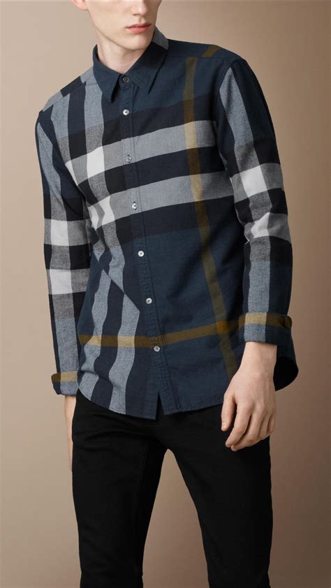 burberry brit for men shirt|burberry flannel shirt men's.